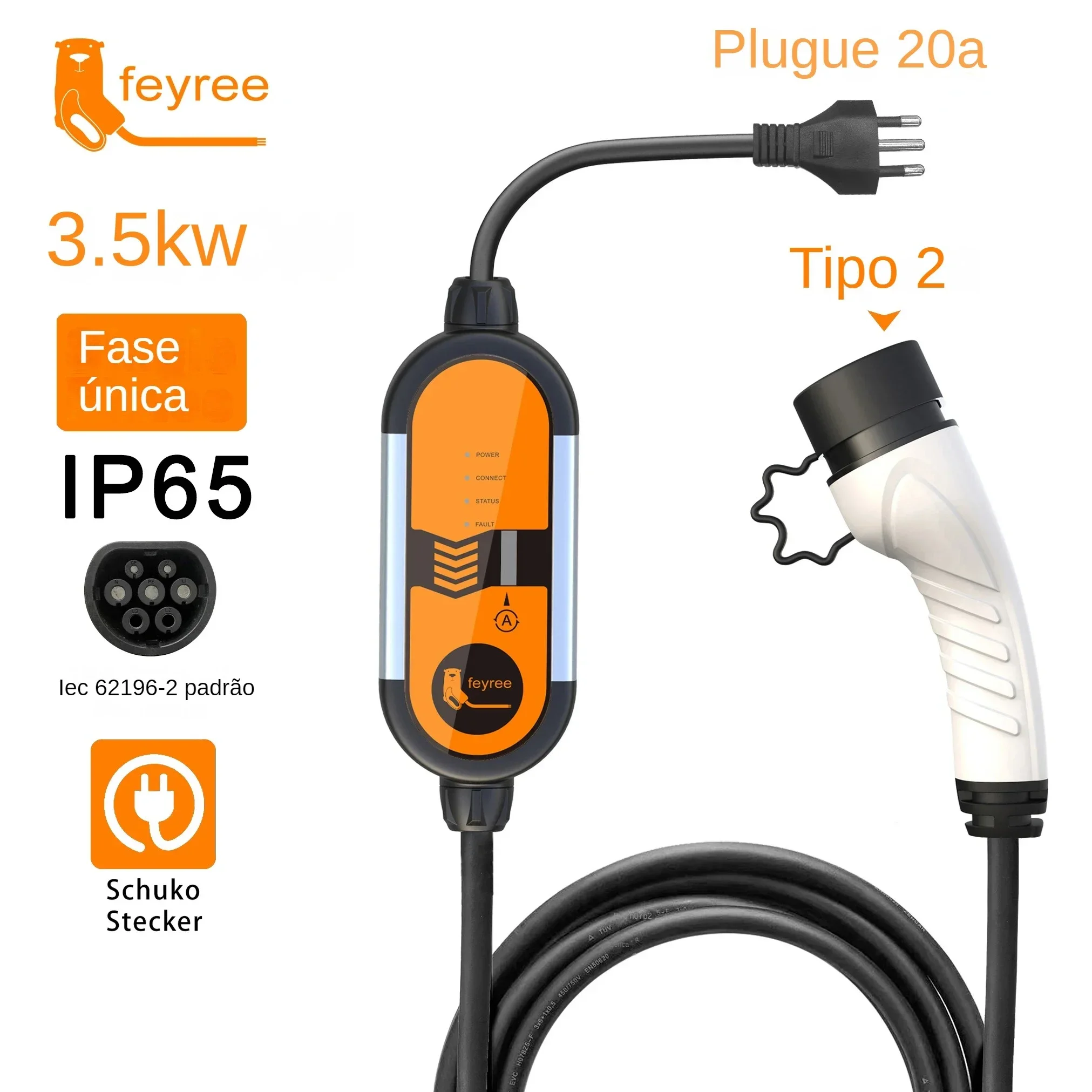 Chargeur portable pour véhicul - Type 2 Portable Ev Charger 11Kw Cee avis et prix